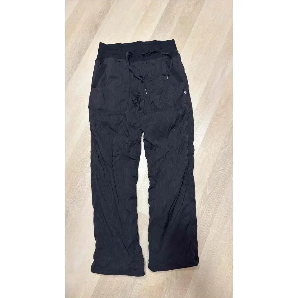Lululemon athletica Black Textured Cargo Drawstring Outdoor Pants